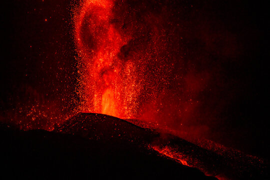 Cumbre Vieja volcanic eruption in La Palma Canary Islands 2021