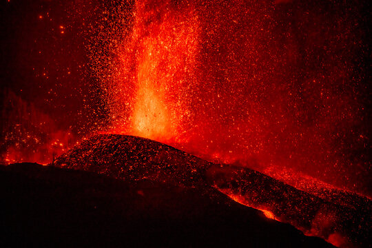 Cumbre Vieja volcanic eruption in La Palma Canary Islands 2021