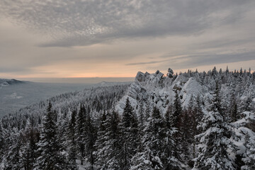 Christmas in the mountains. The Taganay National Park