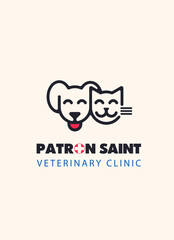 Veterinary clinic logo on a light background