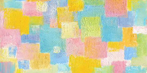 Oil painting textures in pastel positive color as textured abstract background, wallpaper, pattern, art print, etc. High details. 