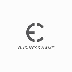 logo letter e and c bold