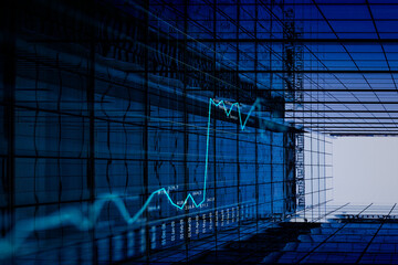 Global financial markets concept. . Mixed media