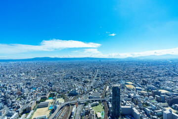 Fototapeta premium [大阪府]あべのハルカスからの大阪市街の風景