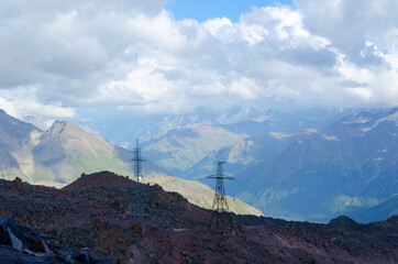 peaks of the Caucasus mountains
