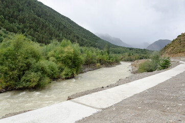 stormy mountain river