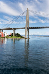 bridge on Lysefjord fjord in Stavanger in Norway