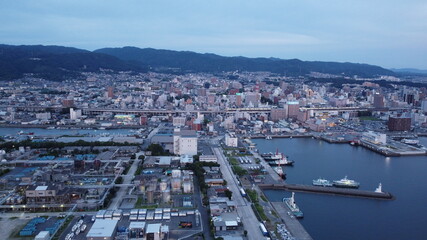 SDGs地球環境！山口県周南市のコンビナートと瀬戸内海の夕日