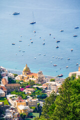 Positano church from above