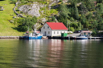 Fototapeta na wymiar cruise on the Lysefjord fjord in Norway