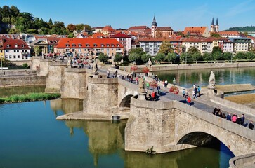 Obraz premium Alte Mainbrücke, Würzburg
