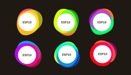 Circle frame. Set of round shapes isolated