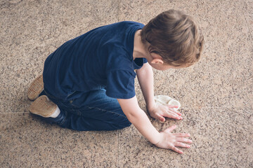 dirty feet of a child playing on the floor freedom to play happy child