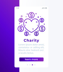 charity and donation mobile banner design