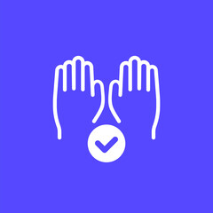 Obraz premium clean hands icon, hygiene and disinfection