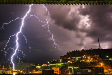 Huge lightning bolt that hit the ground approximately 700m from where I was. Summer 2015 in Epsera...