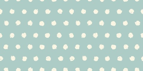 Polka dot seamless pattern with hand painted circles