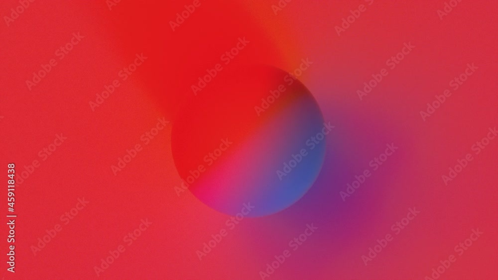 Poster bright ball with colorful 3d render gradient floating on surface. creative minimalism with simple ge