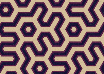 Colour Hexagon Tile Connection art background design illustration