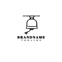 bell cartoon logo icon design template black isolated vector cute