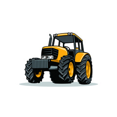 tractor, farm  equipment, construction machine isolated vector