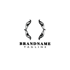 brackets cartoon logo icon design template black isolated vector symbol
