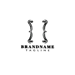 brackets cartoon logo icon design template creative isolated vector illustration