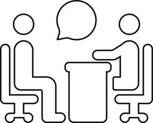 Obraz premium Business handshake contract agreement line art vector icon