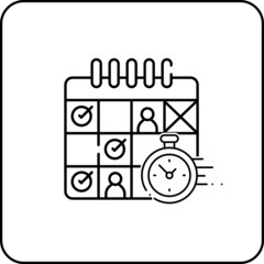 schedule icon or logo isolated sign symbol vector illustration