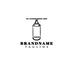 punching bag logo cartoon design icon vector