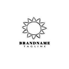sun logo icon design template vector