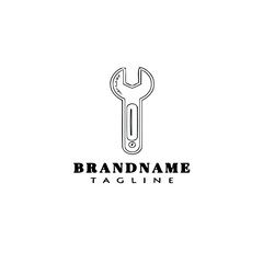 wrench logo icon design template vector illustration