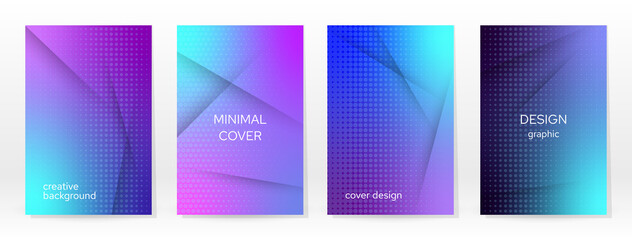 Minimal Poster. Pastel Soft. Blue Gradient Set.