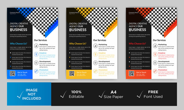 Digital Creative Agency our Business Flyer Template | illustrator | vector