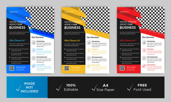 Business flyer template | corporates | construction | magazine | web | Illustrator