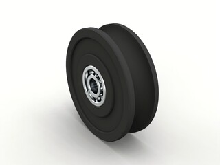 Pulley with bearings 3D model
