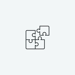 Puzzle vector icon illustration sign