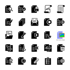 Document icons, colors easily changed, vector illustration.
