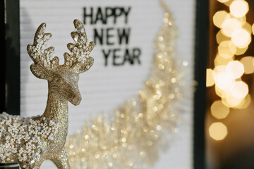 2022, 31, apartment, background, brilliant, burning, candle, candles, celebration, christmas, christmas tree, cold, comfort, comfortable, concept, cosiness, cozy, december, decor, decoration, deer, de