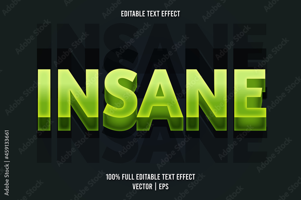 Poster insane editable text effect retro style