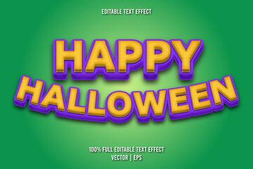 Happy halloween editable text effect comic style