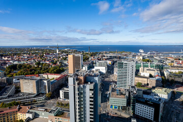 Fototapeta na wymiar Tallinn, Estonia Business District