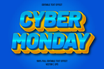 Cyber monday editable text effect comic style