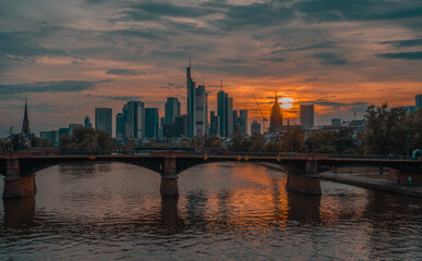 Fototapeta premium Frankfurt Silhouette