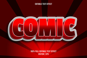 Comic editable text effect comic style