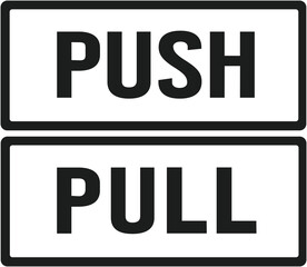  LABEL STICKER THAT SAYS PUSH AND PULL