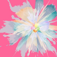 flower. bright multicolor background. bubble gum