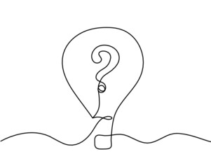 Abstract air balloon as line drawing on white background. Vector