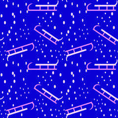 Winter seamless pattern flat color