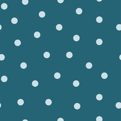 Polka dot seamless pattern. Abstract pattern on a blue background.